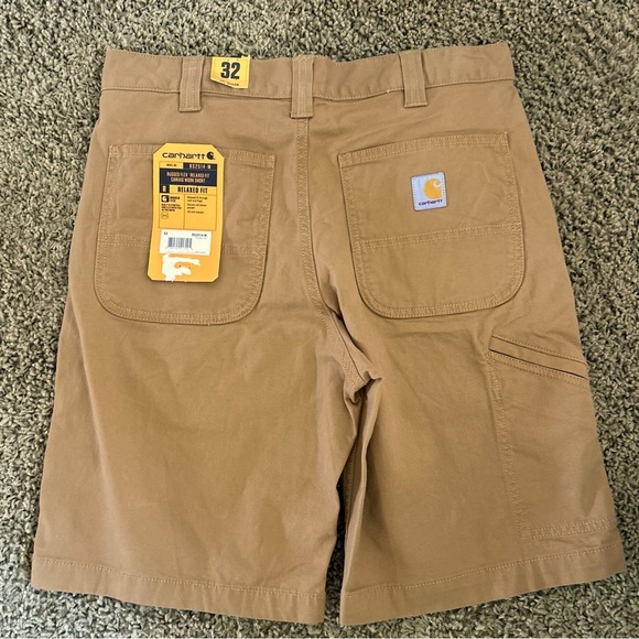 Carhartt Color Hickory Rugged Flex Relaxed Fit Canvas Work Short 10 inch Inseam - Picture 11 of 12